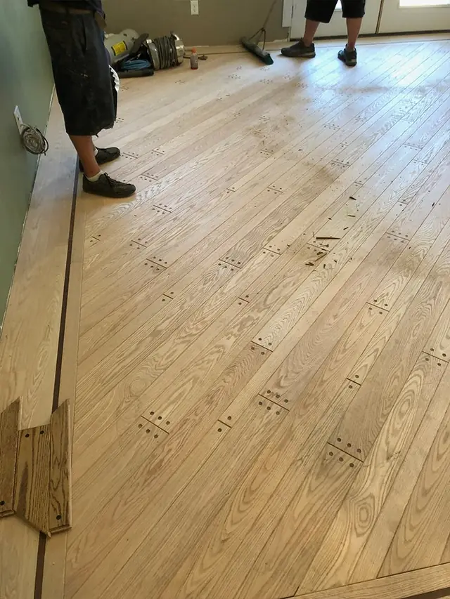 Light oak hardwood floor from Idaho Hardwood Flooring's project gallery